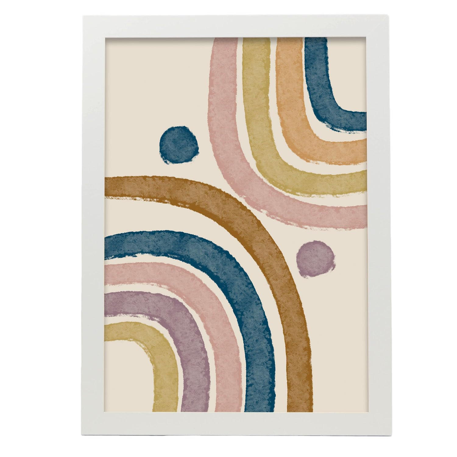 POSTER Saucy Farbthemen Blatt A3 Weißer Rahmen - Weiß, Papier (29.7/5/42cm) - Nacnic