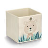 AUFBEWAHRUNGSBOX Bär, Vlies - Beige - Türkis/Beige, Textil (28/28cm) - Zeller Present