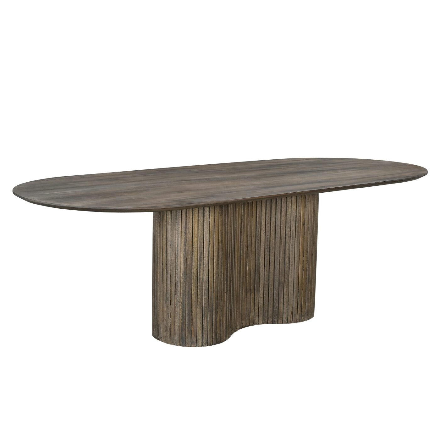 ESSTISCH oval aus Holz 200cm, braun - Braun, Holz (200/100/77cm) - Giga Meubel