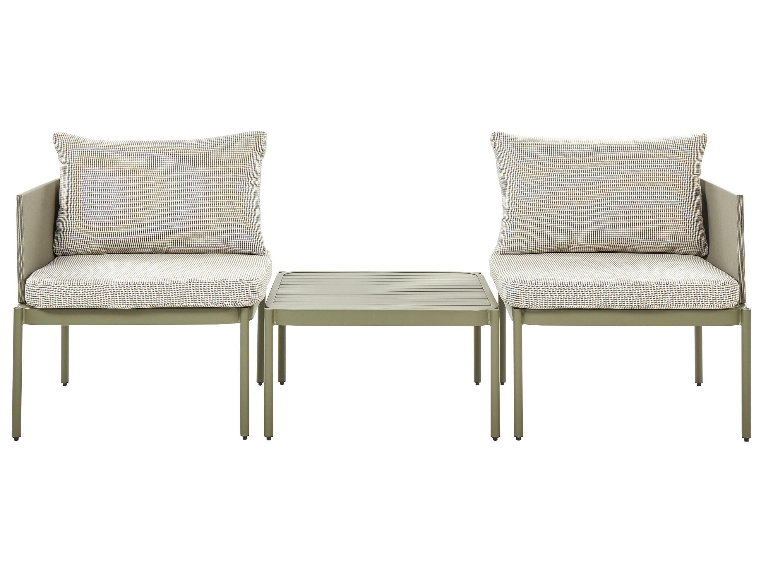 LOUNGE SET 2-Sitzer modular Grün Terracina - Grün, Metall - Beliani