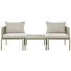 LOUNGE SET 2-Sitzer modular Grün Terracina - Grün, Metall - Beliani