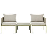 LOUNGE SET 2-Sitzer modular Grün Terracina - Grün, Metall - Beliani