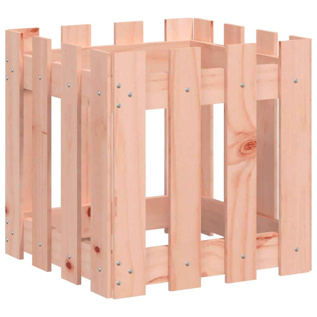 PFLANZKÜBEL Lattenzaun-Design 40x40x40 cm Massivholz Douglasie - Rotbraun, Holz (40/40/40cm)