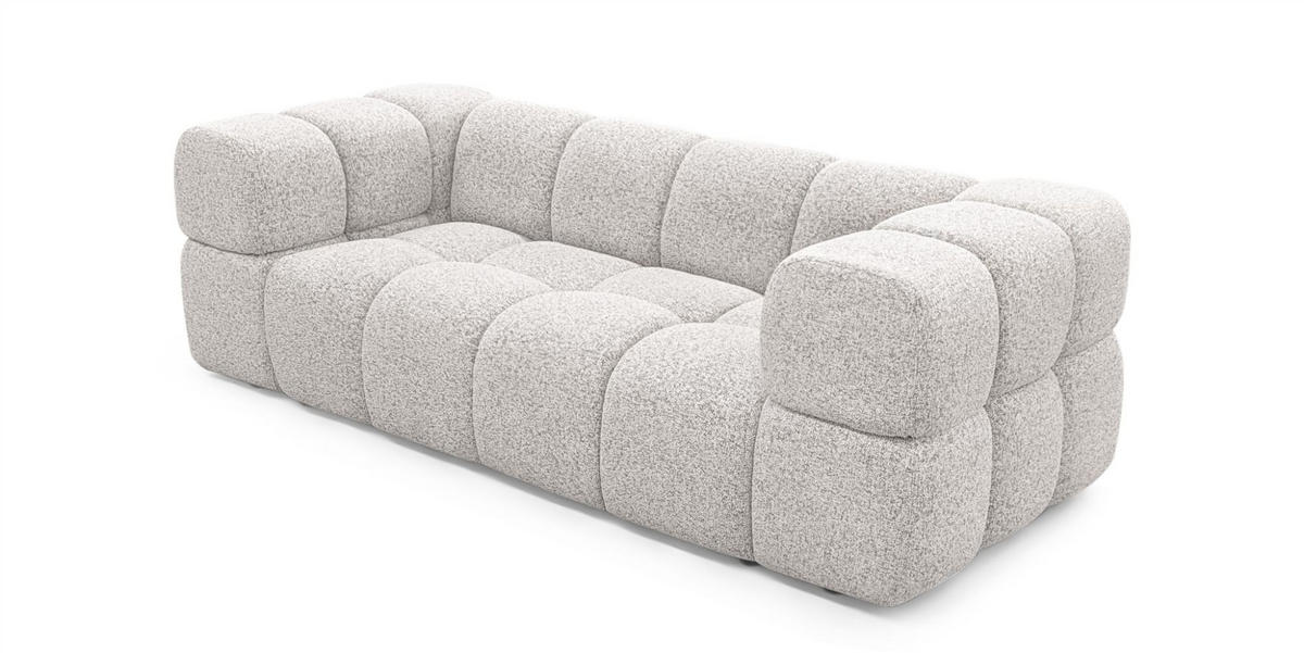 SOFA 3-sitzer Blanche In Bluvel - Schwarz, Holzwerkstoff/Textil (240/70/96cm) - Fun Möbel