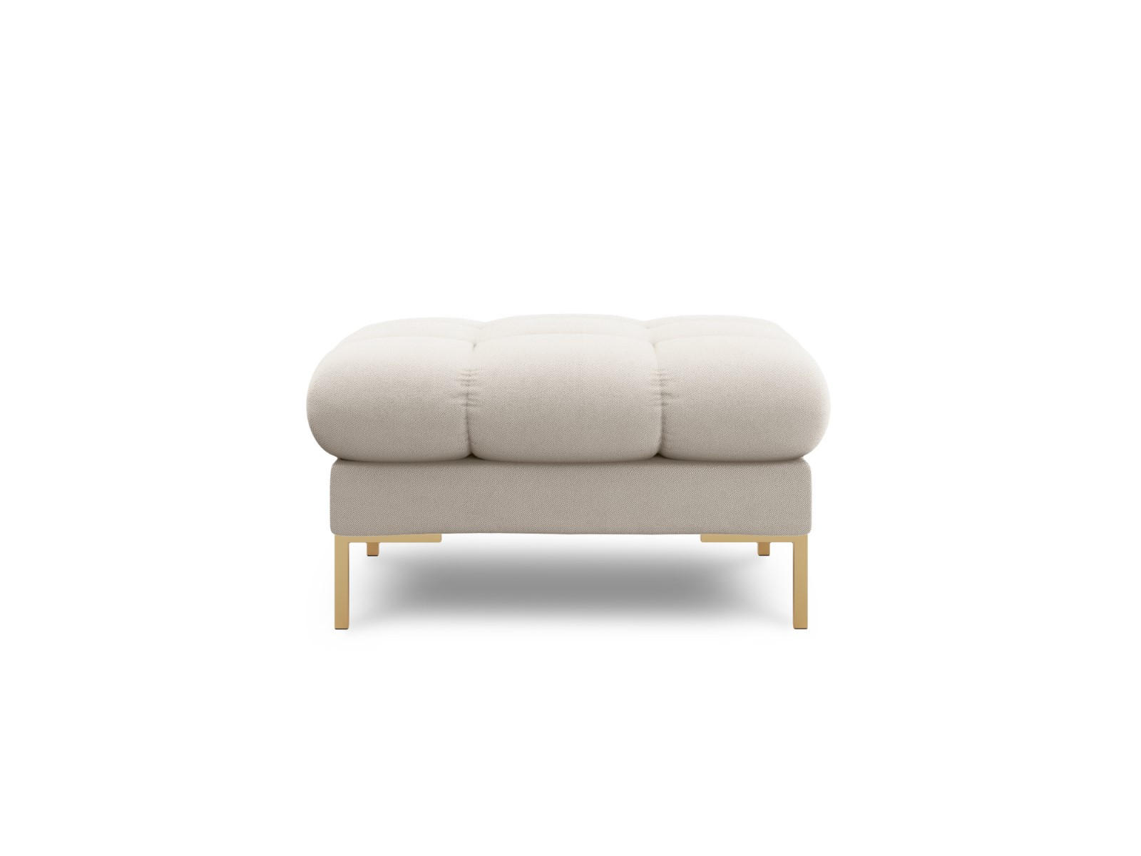 POUF Mamaia aus strukturiertem Stoff beige - Beige, Textil (60/41/60cm) - Micadoni