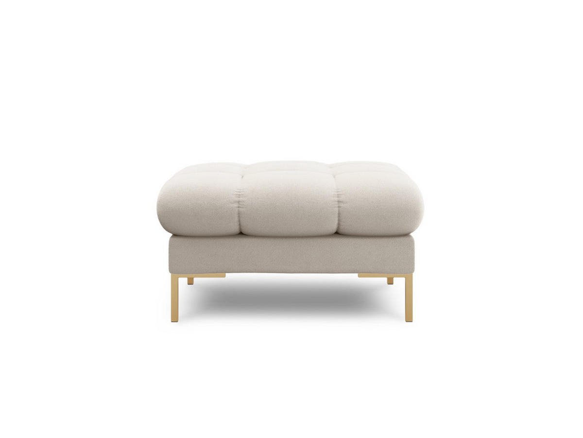 POUF Mamaia aus strukturiertem Stoff beige - Beige, Textil (60/41/60cm) - Micadoni