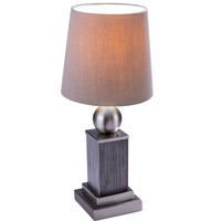 TISCHLEUCHTE ROLLO Holzoptik Grau - Grau, Holz (15/15/34cm) - Globo Lighting