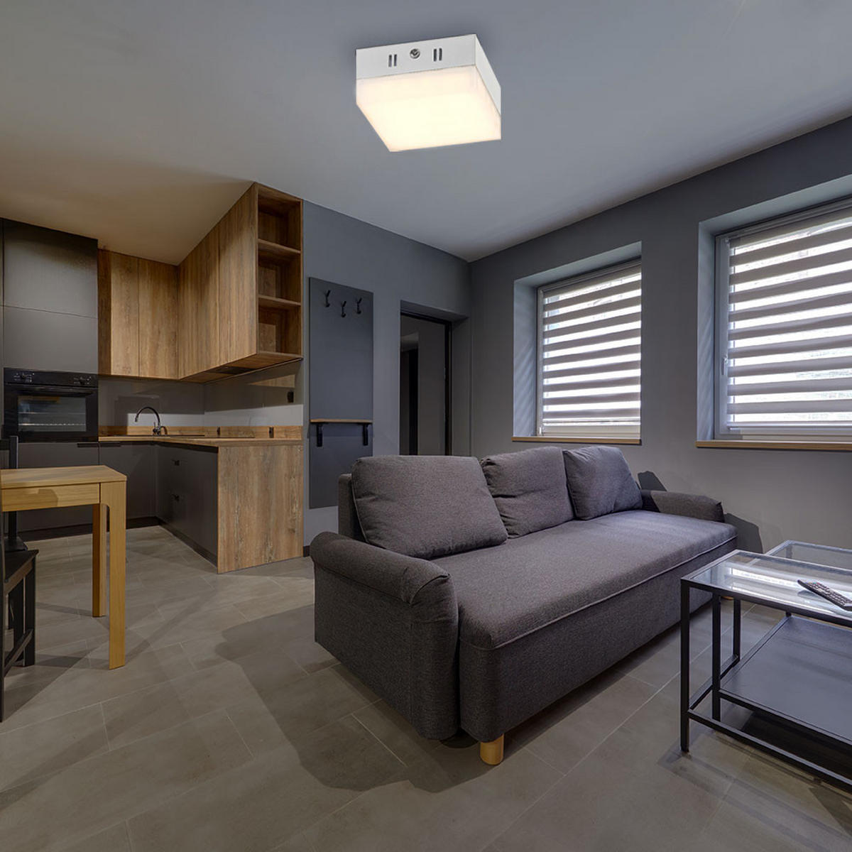 LED DECKENLEUCHTE Aluminium Weiß - Weiß, Metall (9/9/4.5cm) - Globo Lighting