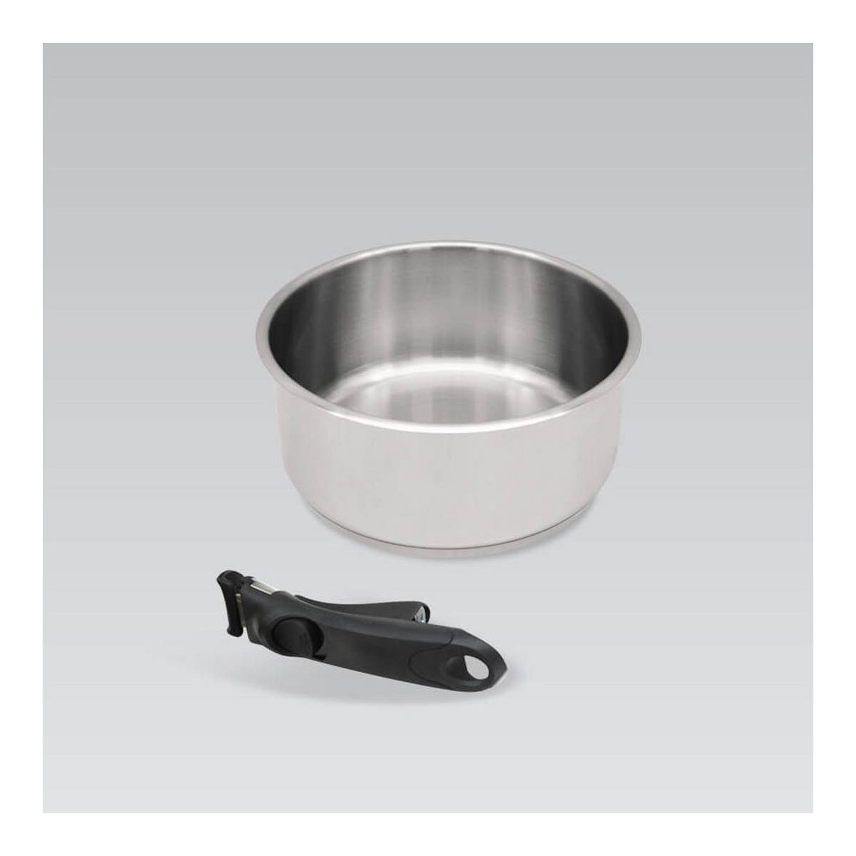 TOPF Silber 45/21/21 cm MR35315 - Silberfarben, Metall (45cm) - Maestro 
