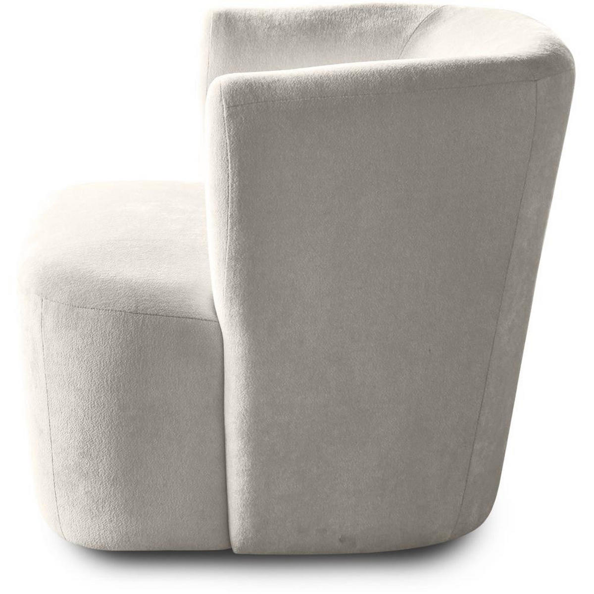 SESSEL Nori beige velour - Beige/Schwarz, Kunststoff/Textil (75/68/72cm) - Beautysofa