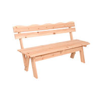 GARTENBANK Patric Terrassenbank - Braun, Holz (62/81.5/150cm) - DELUKE