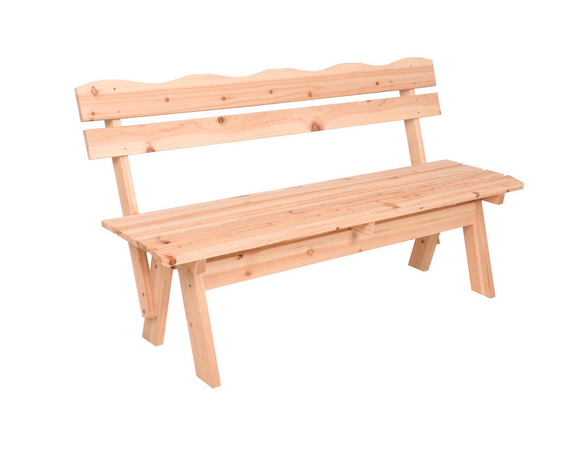 GARTENBANK Patric Terrassenbank - Braun, Holz (62/81.5/150cm) - DELUKE