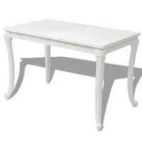 ESSTISCH 116 x 66 x 76 cm Hochglanz - Weiß, Holzwerkstoff (116/66/76cm) - furnicato
