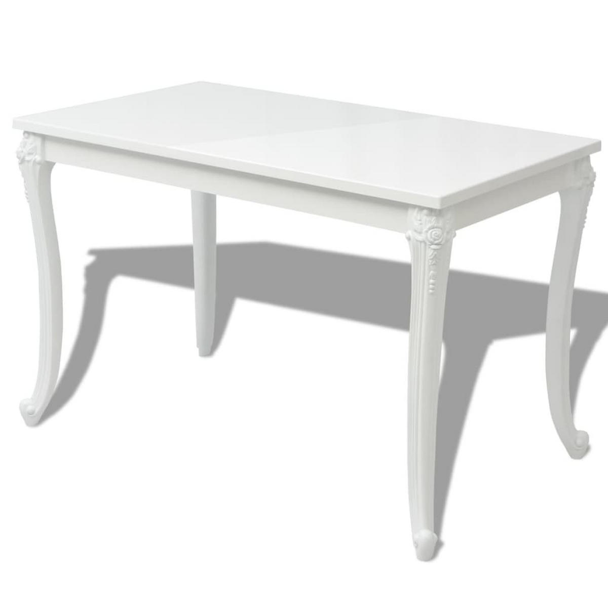 ESSTISCH 116 x 66 x 76 cm Hochglanz - Weiß, Holzwerkstoff (116/66/76cm) - furnicato