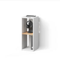 BÜCHERREGAL Lorena Weiß/Goldkraft Eiche mit 2 Fächern - Weiß, Holzwerkstoff (30/74/30cm) - Livinity®