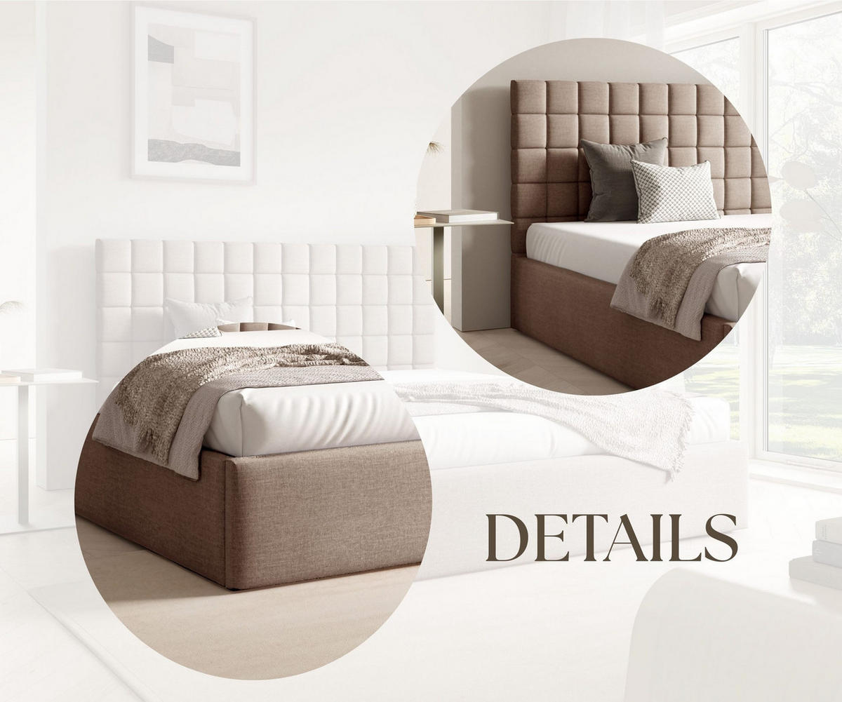 POLSTERBETT BEZA III - Dunkelbeige - Beige, Holz/Textil (180/200cm) - AN-Moebel 4u