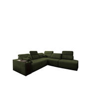 ECKSOFA Mindy IX Mit Schlaffunktion, Verstellbarer Rückenlehne Stoff Verita Dunkelgrün Rechts - Dunkelgrün, Holz (300/288cm) - Kaiser Möbel