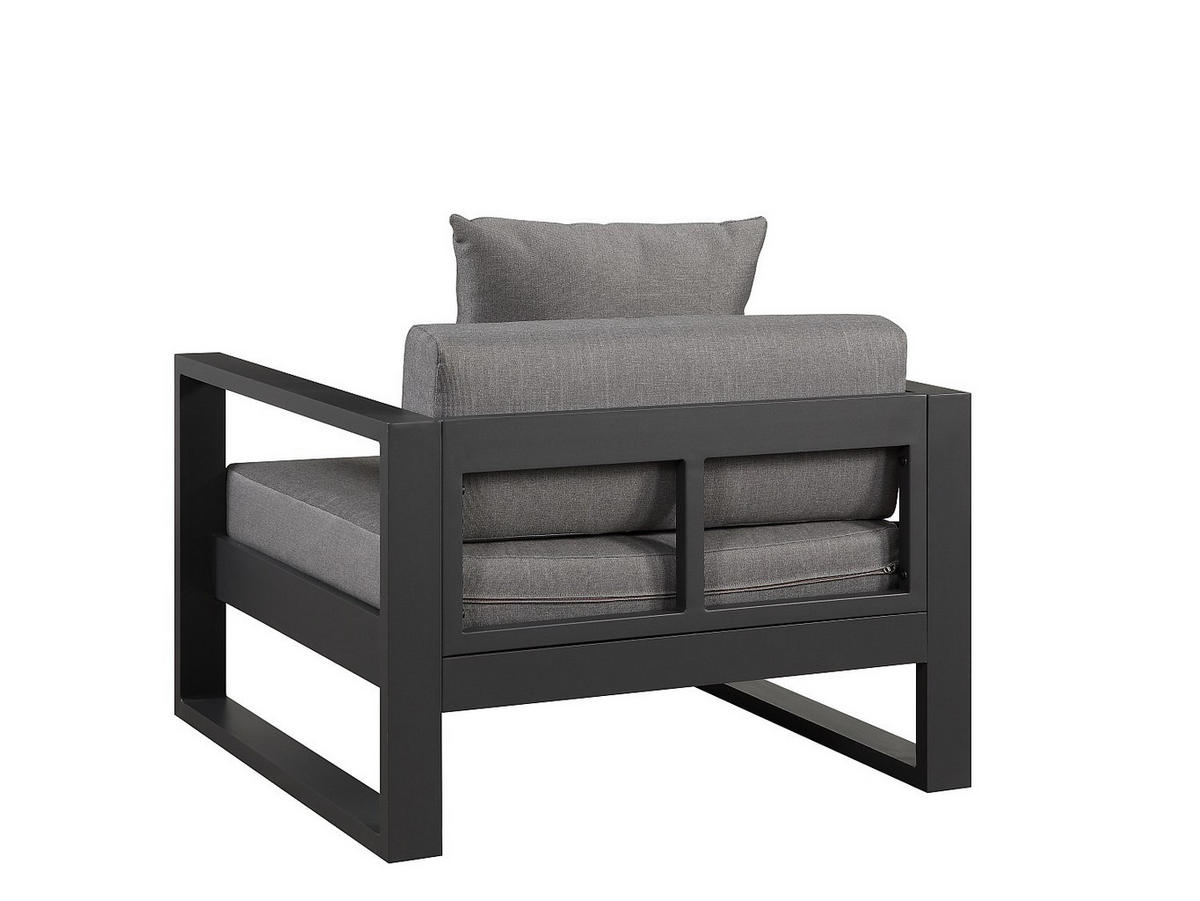 GARTENSESSEL - 1 -Sitzer - Aluminium - anthrazitgrau - MOLOKAI - Anthrazit, Metall (90/60.5/90cm) - Vente-Unique