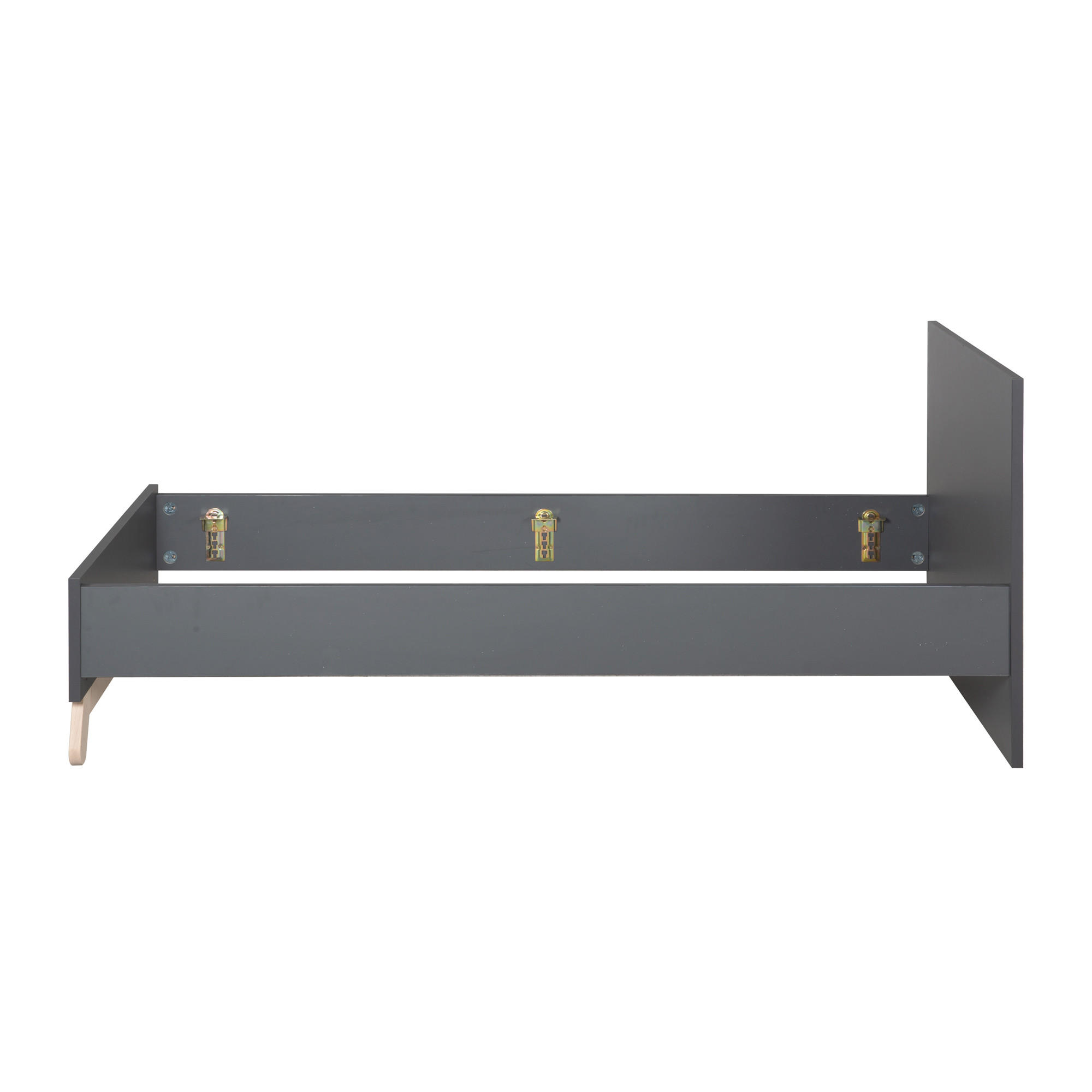 JUGENDBETT Jara 90x200 cm - Anthrazit, Holzwerkstoff (90/200cm) - Roba