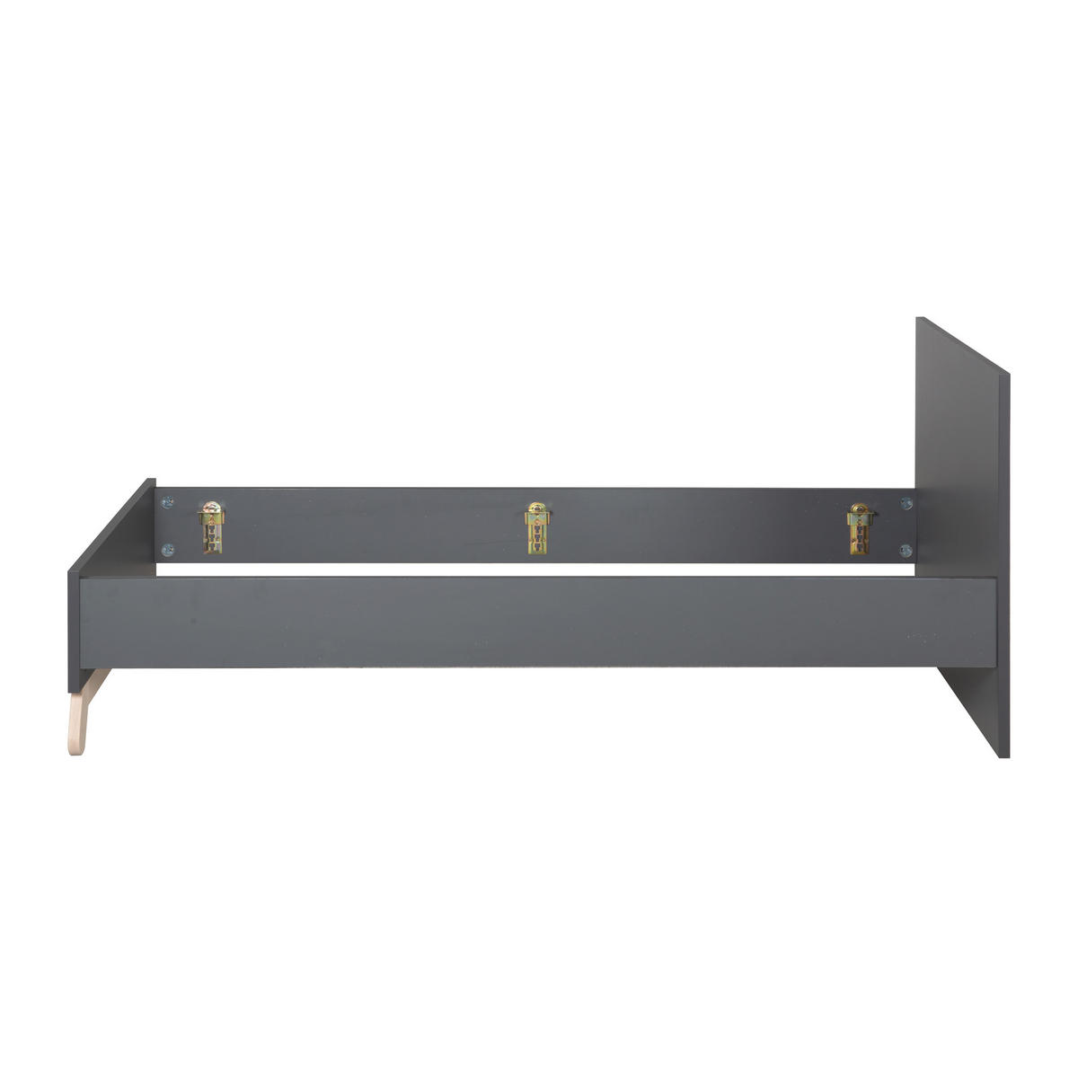 JUGENDBETT Jara 90x200 cm - Anthrazit, Holzwerkstoff (90/200cm) - Roba