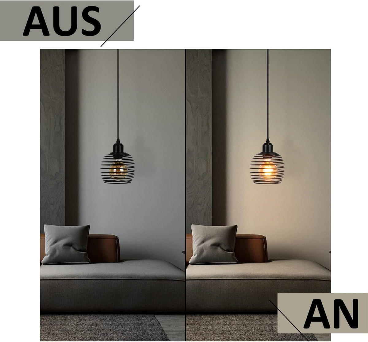 HÄNGELEUCHTE Hans 1-flammig 13/15/150 cm - Schwarz, Metall (13/15/150cm) - Nettlife