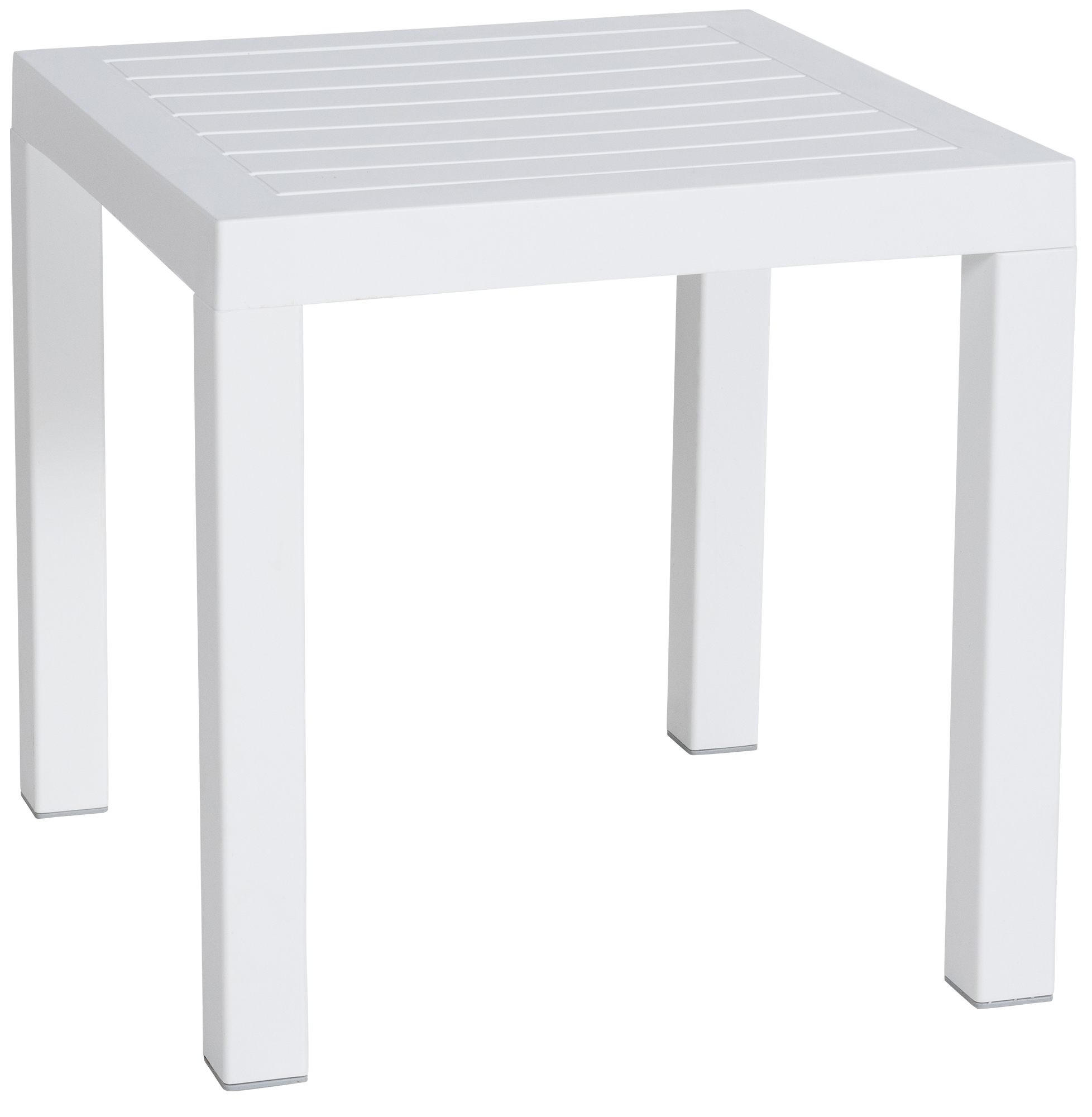 BEISTELLTISCH eckig 45/45/45 cm Kunststoff weiß - Weiß, Kunststoff (45/45/45cm) - CLP