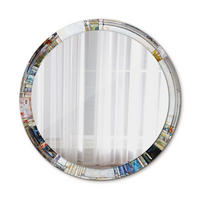 SPIEGEL Ø100 cm Rund mit Aufdruck - Perlmutt, Glas (100/100/0.4cm) - TULUP