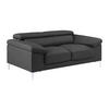 LEDERSOFA 2-Sitzer - Anthrazit - SOLANGE - Anthrazit, Leder (176/73/103cm) - Vente-Unique