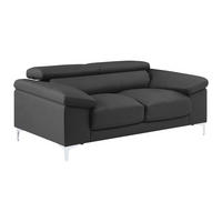 LEDERSOFA 2-Sitzer - Anthrazit - SOLANGE - Anthrazit, Leder (176/73/103cm) - Vente-Unique