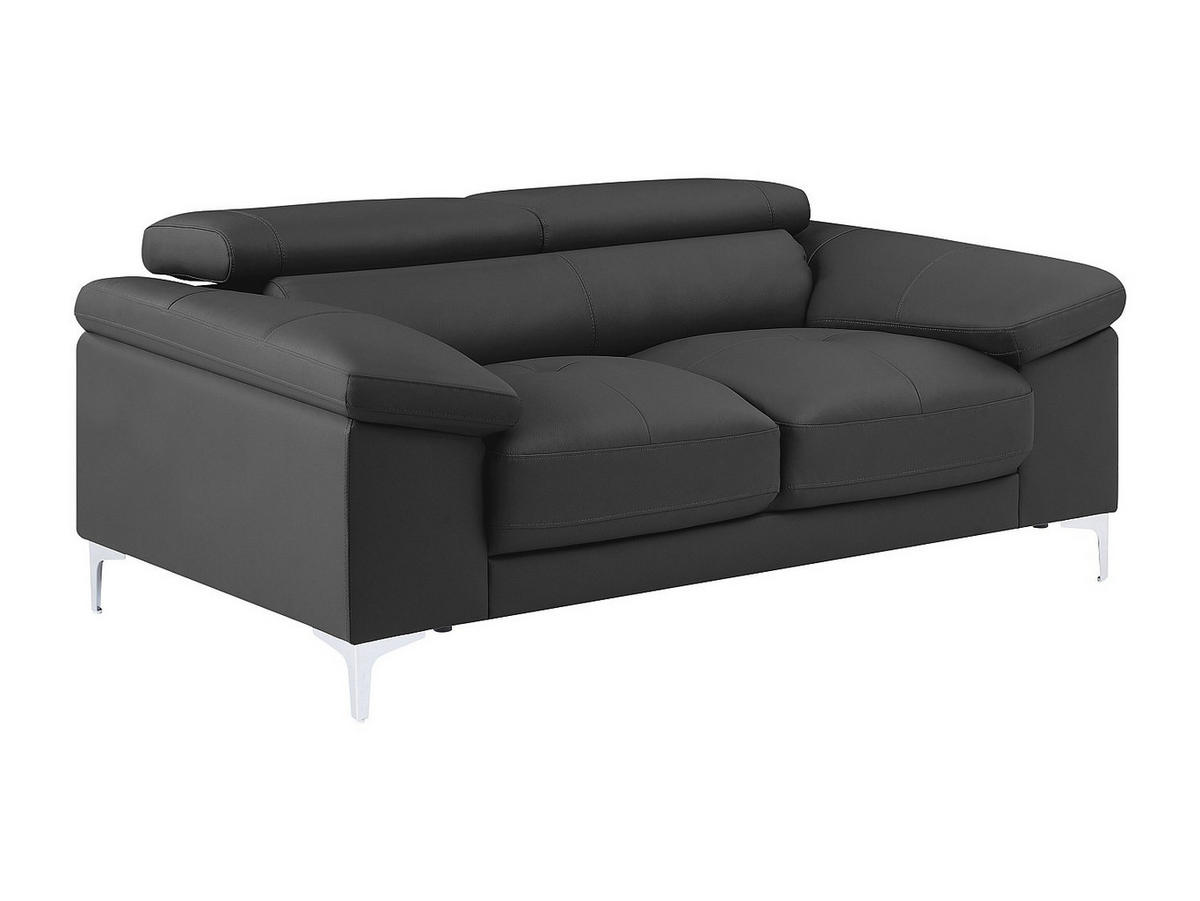 LEDERSOFA 2-Sitzer - Anthrazit - SOLANGE - Anthrazit, Leder (176/73/103cm) - Vente-Unique