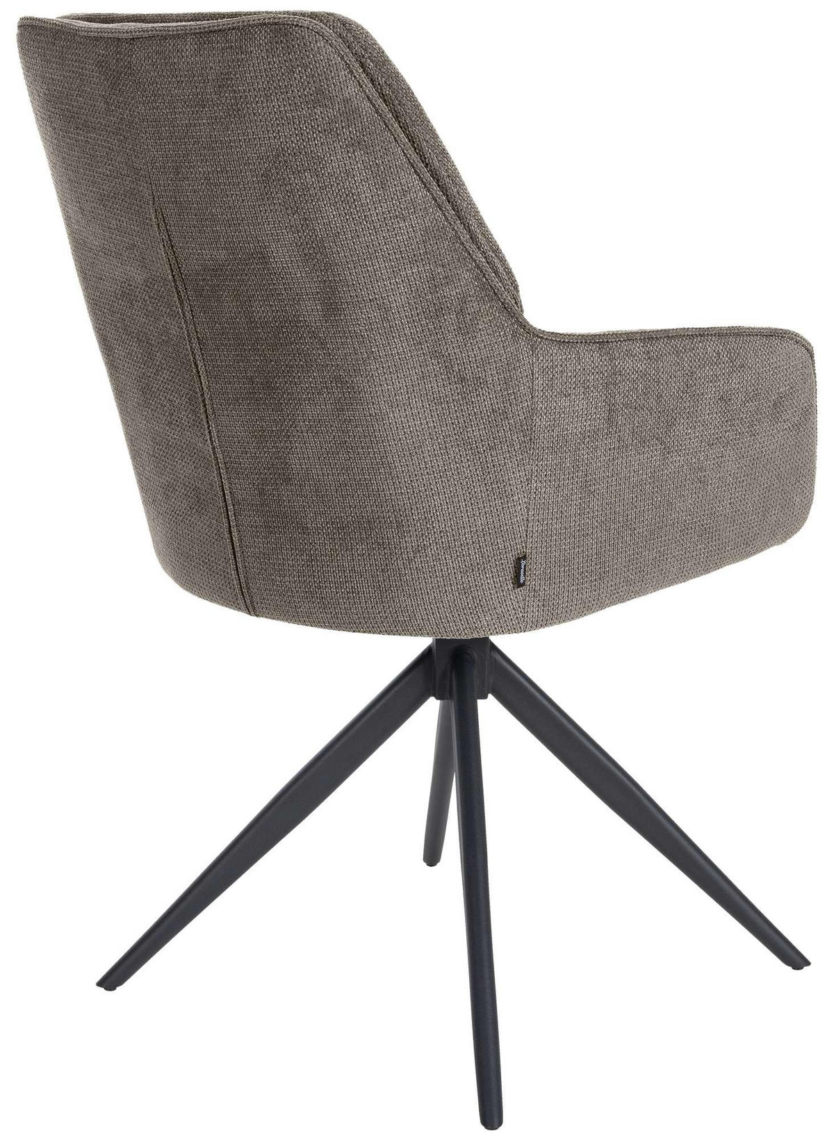 ARMLEHNENSTUHL Metall dunkelgrau - Dunkelgrau/Schwarz, Textil/Metall (58/91/62cm) - CLP