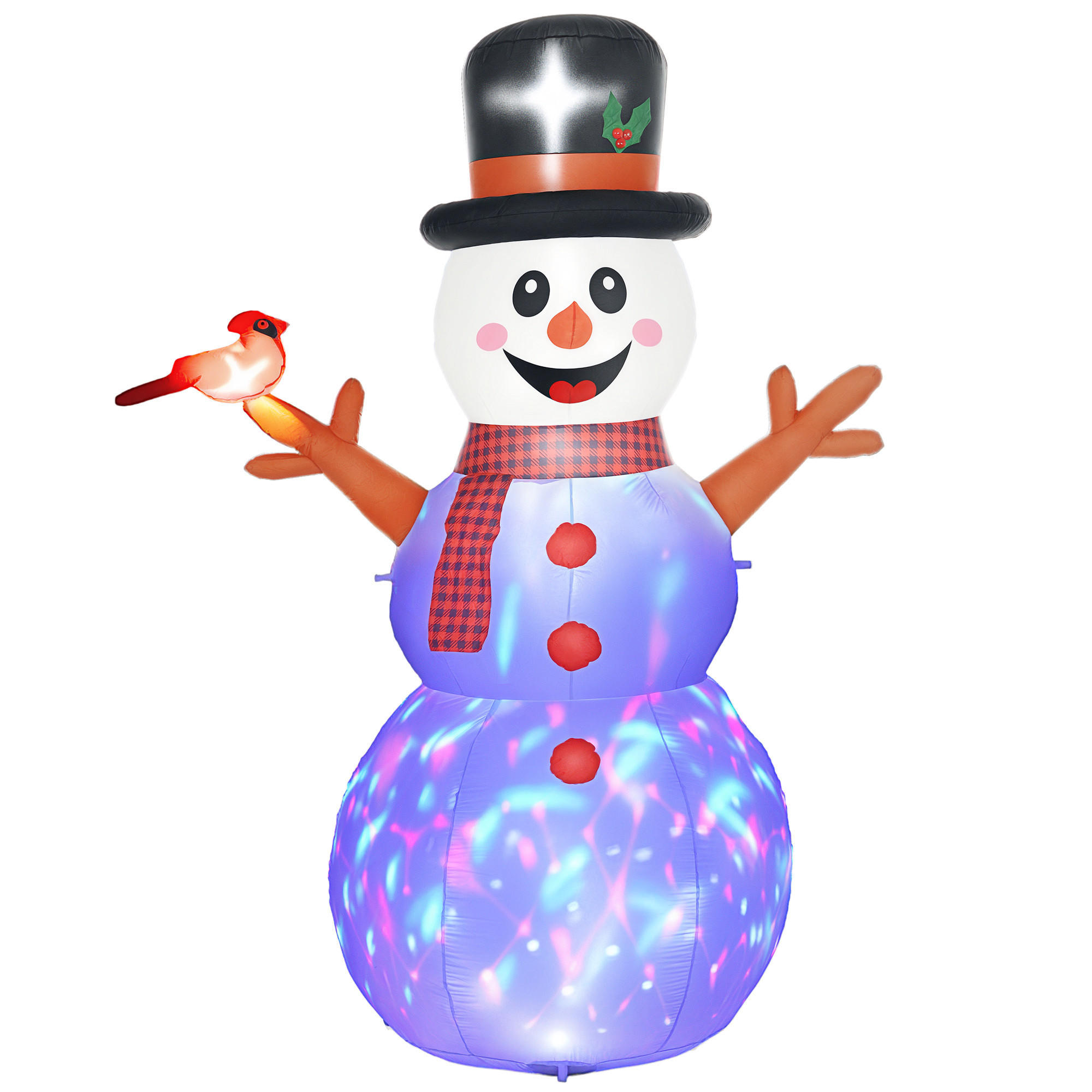 WEIHNACHTS-SCHNEEMANN Weiß 165.0/100.0/240.0cm - Weiß, Textil (100/240/165cm)