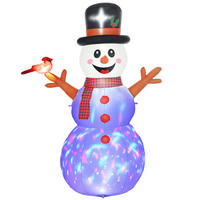 WEIHNACHTS-SCHNEEMANN Weiß 165.0/100.0/240.0cm - Weiß, Textil (100/240/165cm)
