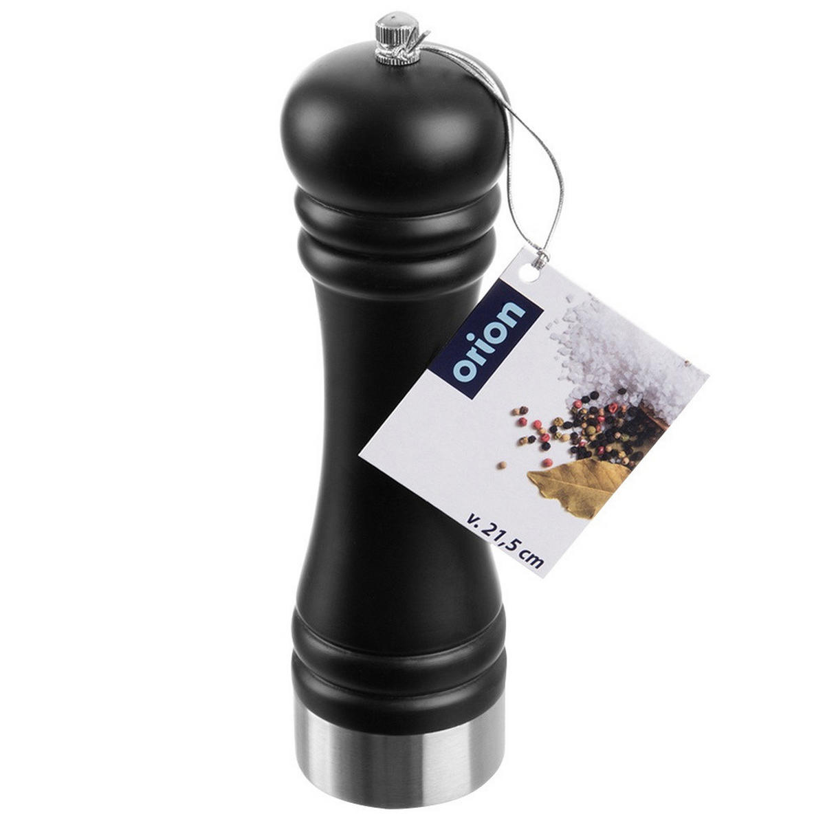 GEWÜRZMÜHLE Schwarz - Schwarz, Holz (6/21.5/6cm) - Orion 