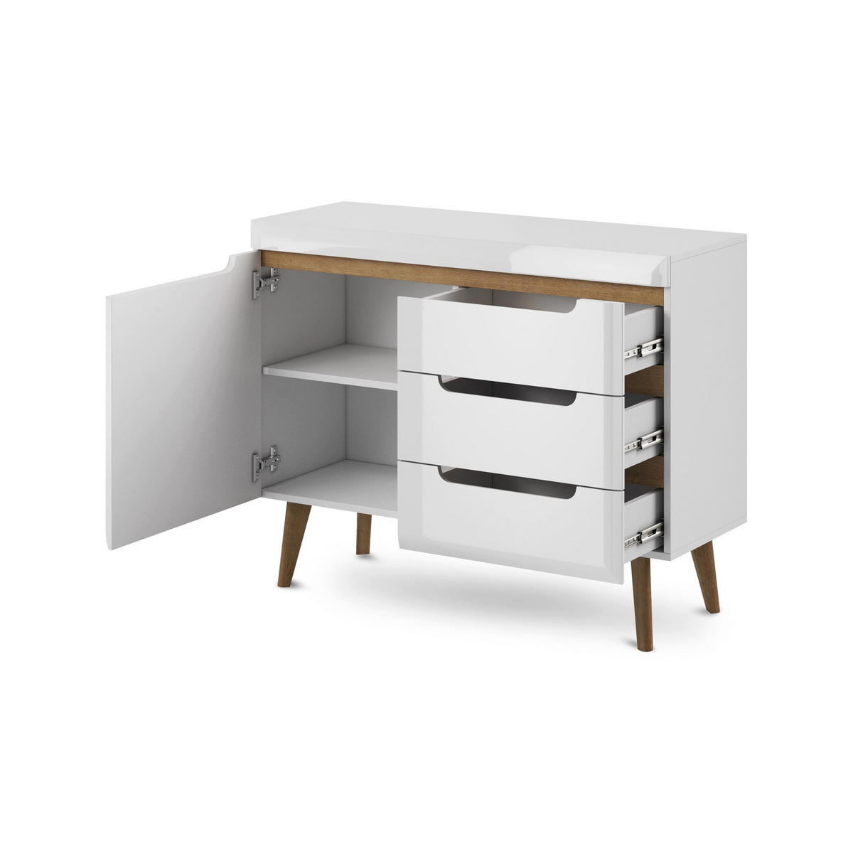 KOMMODE Trava Artisan-Eiche - Sandfarben, Holz (107/83/40cm) - Pillovely