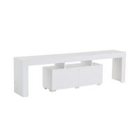 TV-MÖBEL mit 2 Klapptüren 180/31/50 cm - Weiß, Holzwerkstoff (31.3/50/180cm) - Calicosy