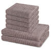 FROTTIERSET Carre 6-teilig - Grau, Textil (50/100cm) - Ross