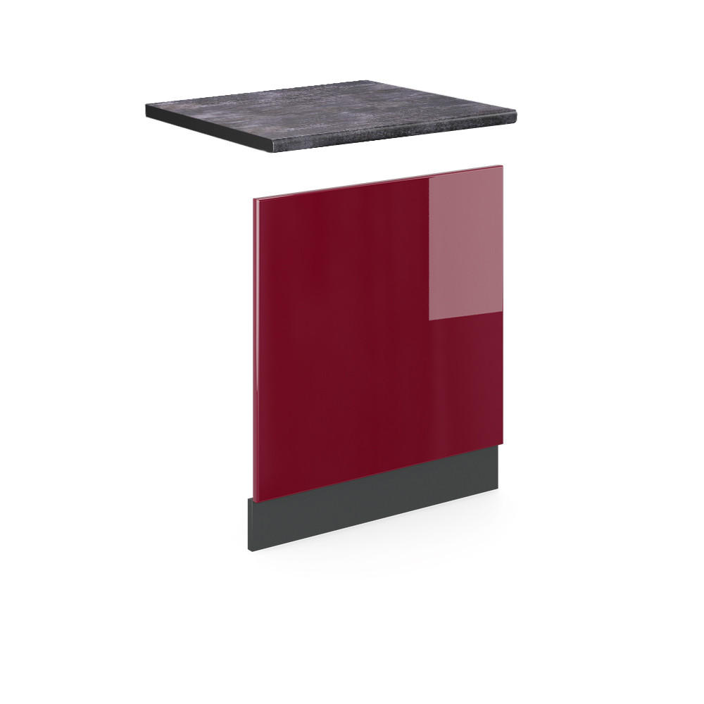 FRONTBLENDE R-Line Rot 60 cm, AP Anthrazit - Anthrazit/Rot, Holzwerkstoff (60/57.2/1.6cm) - Vicco