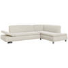 ECKSOFA mit Ottomane rechts Kaye Flachgewebe beige - Beige, Kunststoff (190/270cm) - 58aufmkessel