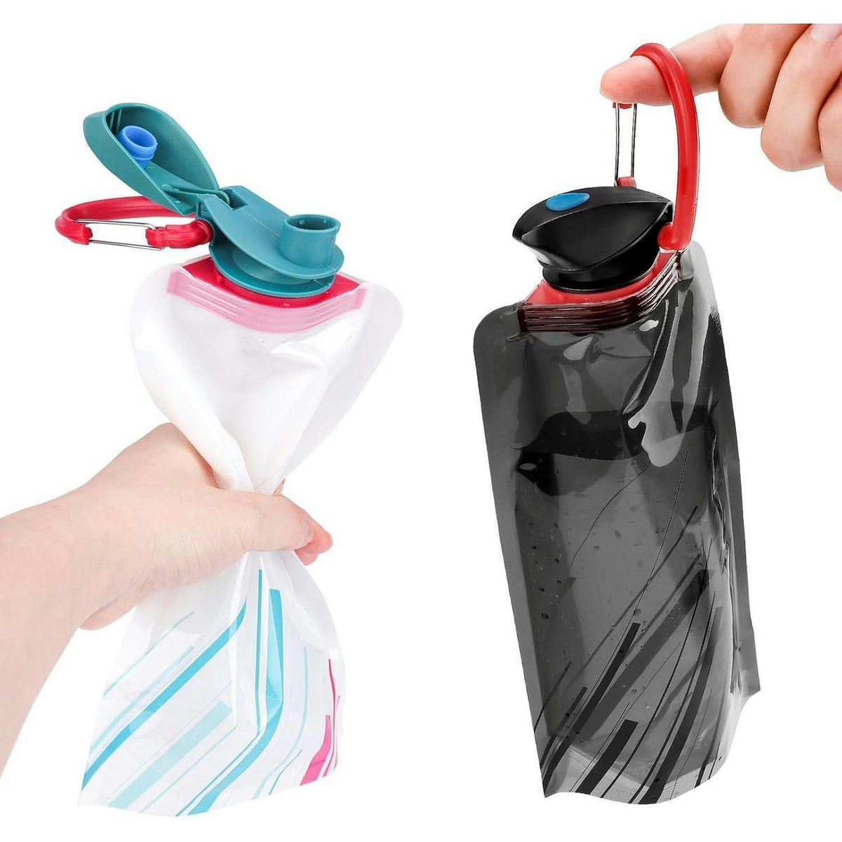 TRINKFLASCHE 4er Set 700 ml BPA-frei faltbar - Multicolor, Kunststoff (13/13cm)