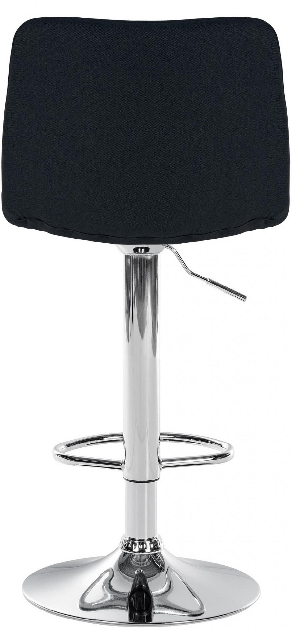 BARHOCKER 2er Set Stoff schwarz - Schwarz, Textil/Metall (45/89/46cm) - CLP