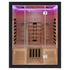INFRAROTKABINE Helsinki 150 schwarz mit Dual Technologie & LED - Schwarz, Holz (150/190/150cm) - Artsauna