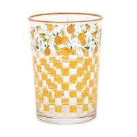 GLAS mit Obstmuster Orange 510 ml 8,8/8,8/12 cm - Multicolor, Glas (0.51L) - Excellent Houseware