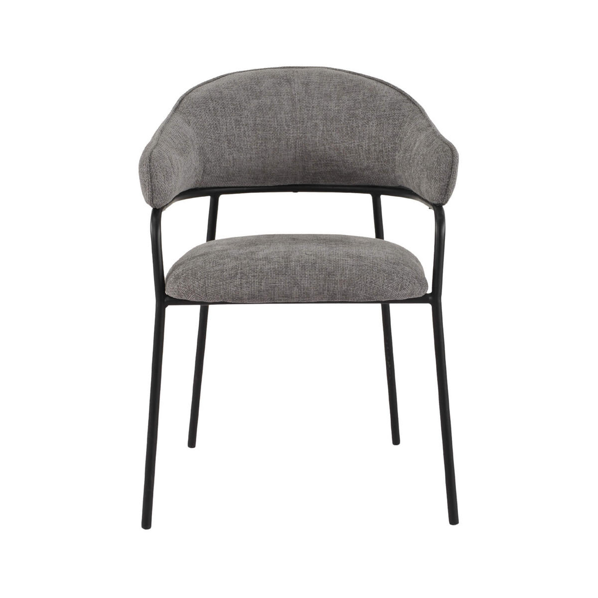 STÜHLE 2er Set Grau 56,5/57/82,5 cm - Grau, Textil (57/82.5/56.5cm) - Mobili Rebecca