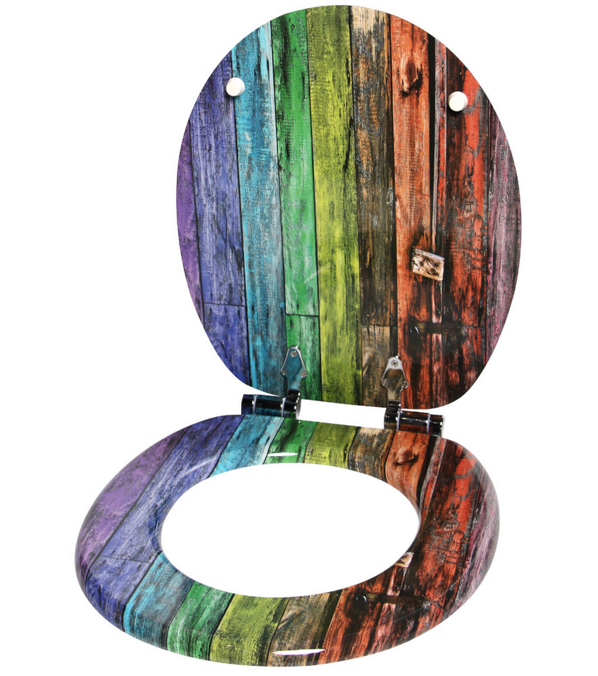 WC-SITZ Rainbow - Multicolor, Holzwerkstoff (38/6/47cm) - Sanilo