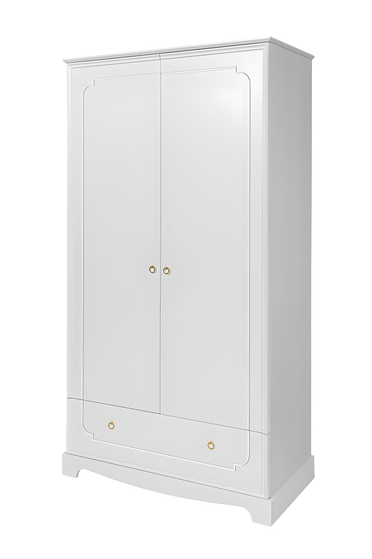 KINDERKLEIDERSCHRANK Royal, 2-türig – ideal für das Kinderzimmer Weiß - Weiß, Holzwerkstoff (103/195/51cm) - RAUMHIRSCH FURNITURE