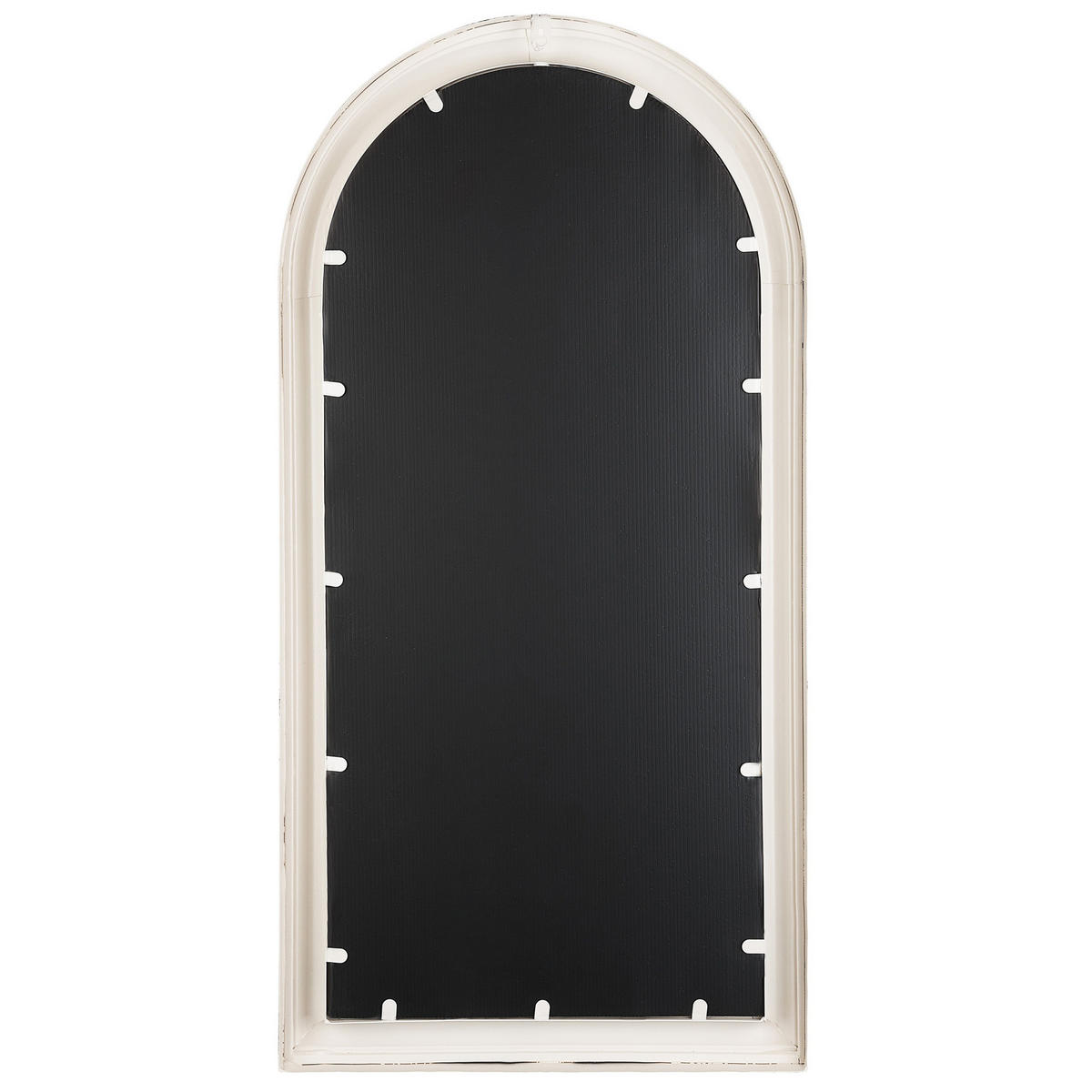 WANDSPIEGEL weiß Fensteroptik 49/97 cm Campel - Weiß, Metall (50/98/5cm) - Beliani