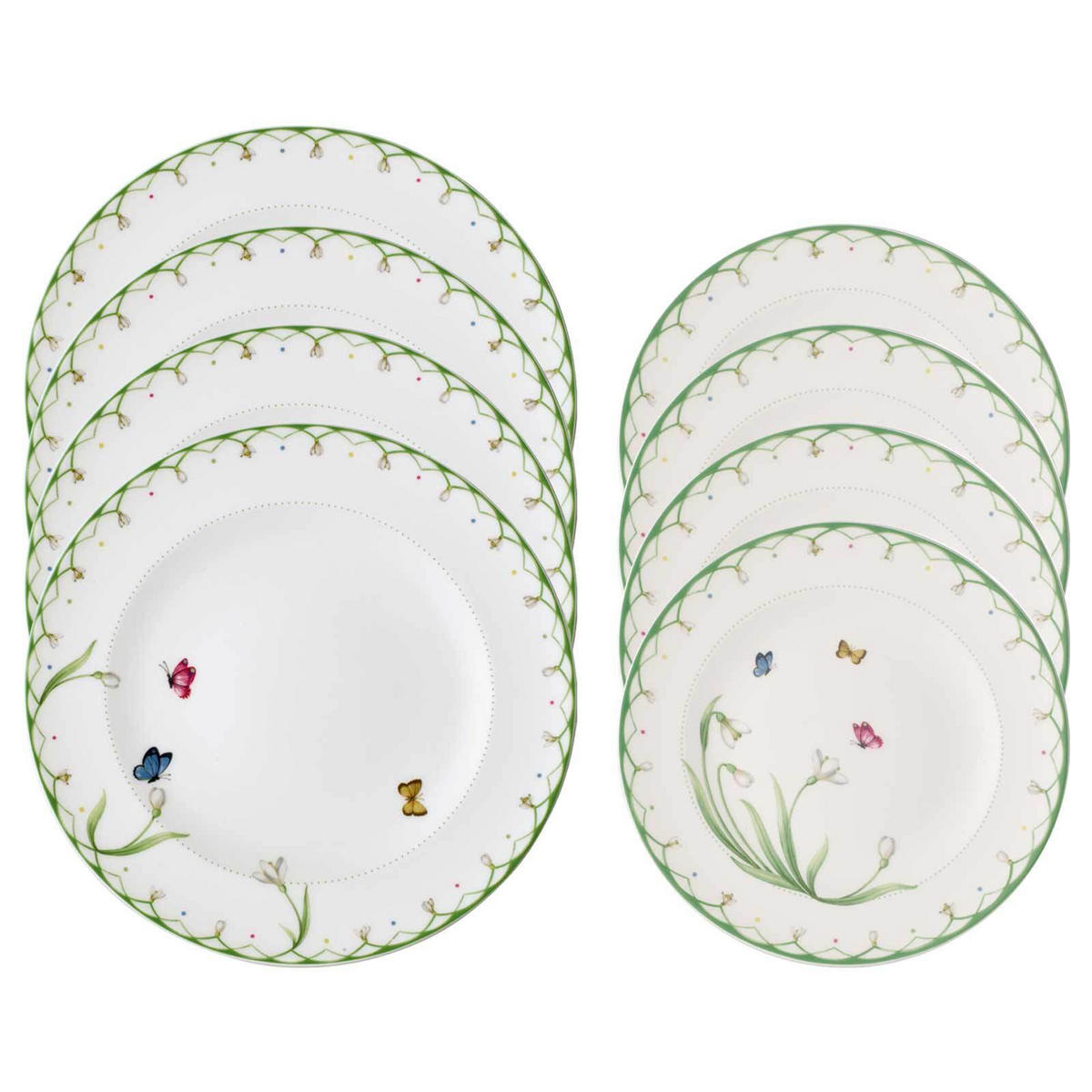 TELLER-SET Colourful Spring bunt 8er Set - Multicolor, Keramik (1/1/1cm) - Villeroy & Boch