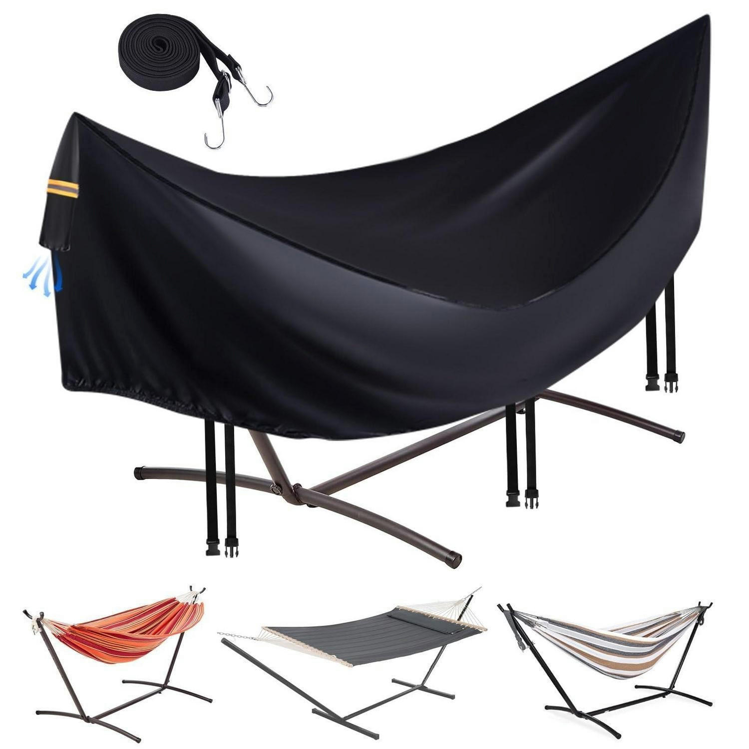 XXXLutz Hängematten-Abdeckplane Schwarz 140x91.5x368 cm