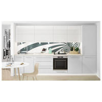 KÜCHENLEERBLOCK Brerra Cdb telegrau / reinweiß lackiert / weiß matt 9-teilig - Weiß/Grau, Holzwerkstoff (340/207/50cm) - Feldmann-Wohnen